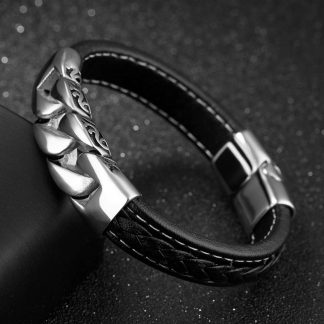 Leather Bracelet Box Chain 4