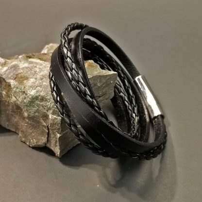 Leather Multi Wrap Bracelet