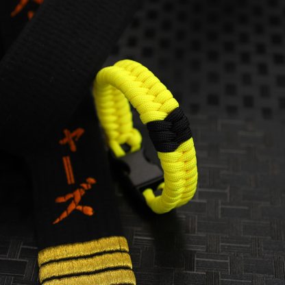 Yellow belt with stripes